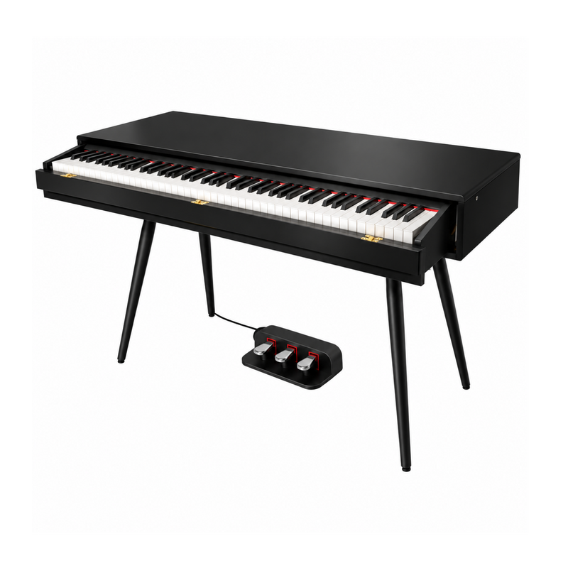 -Crown CMDP-916 Upright Hideaway Digital Piano (Black)-Living Music