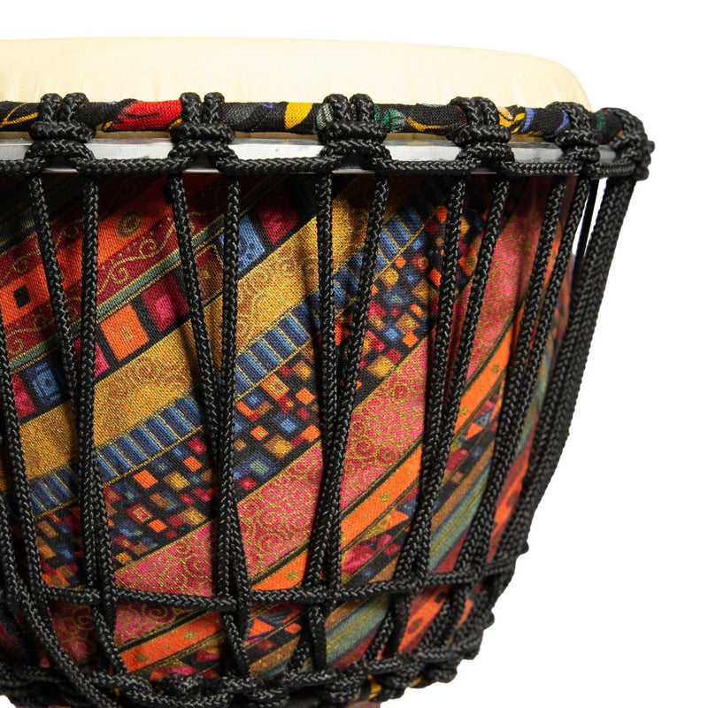 -Drumfire 10" Synthetic Head Rope Djembe (Multicolour)-Living Music