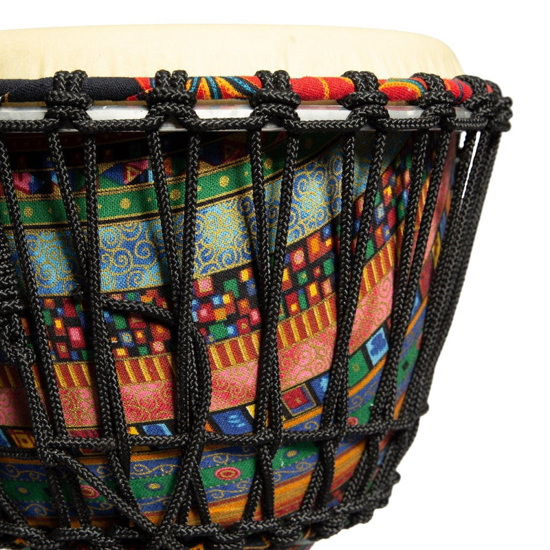 DFP-RD1265-MUC-Drumfire 12" Synthetic Head Rope Djembe (Multicolour)-Living Music