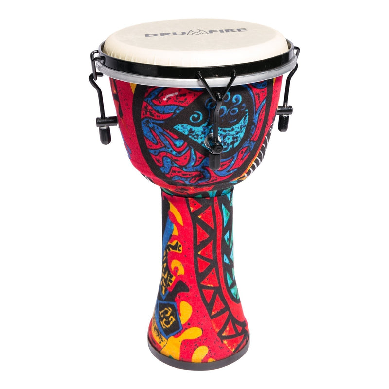 DFP-D862-MUC-Drumfire 8" Tuneable Synthetic Head Djembe (Multicolour)-Living Music