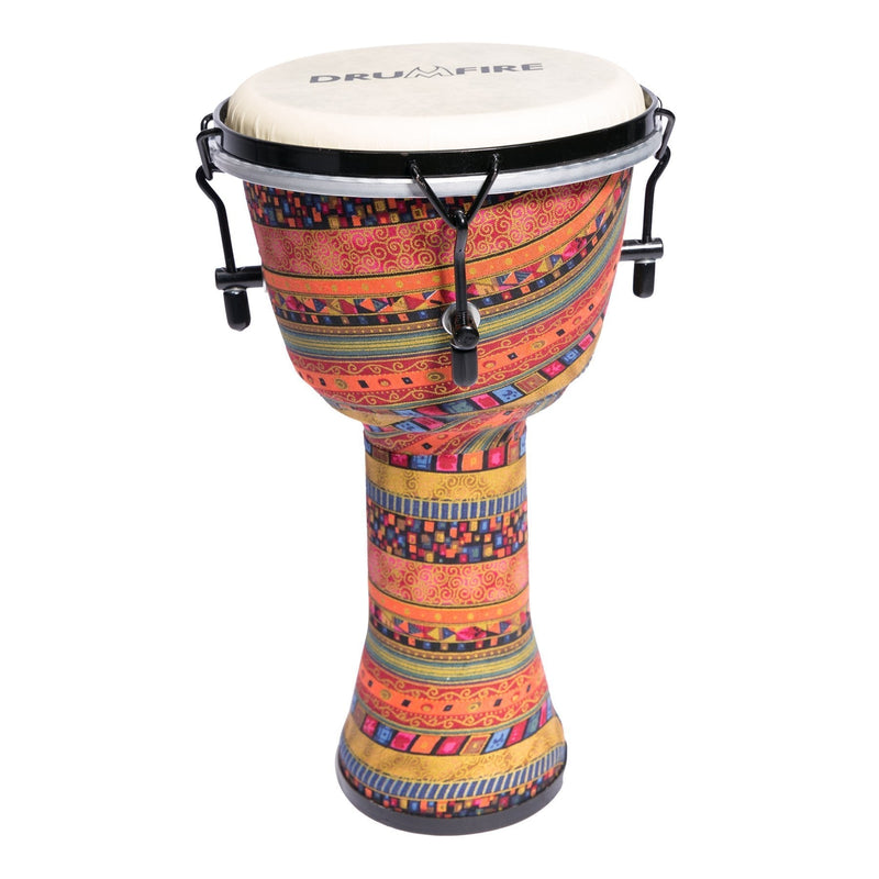 DFP-D864-MUC-Drumfire 8" Tuneable Synthetic Head Djembe (Multicolour)-Living Music