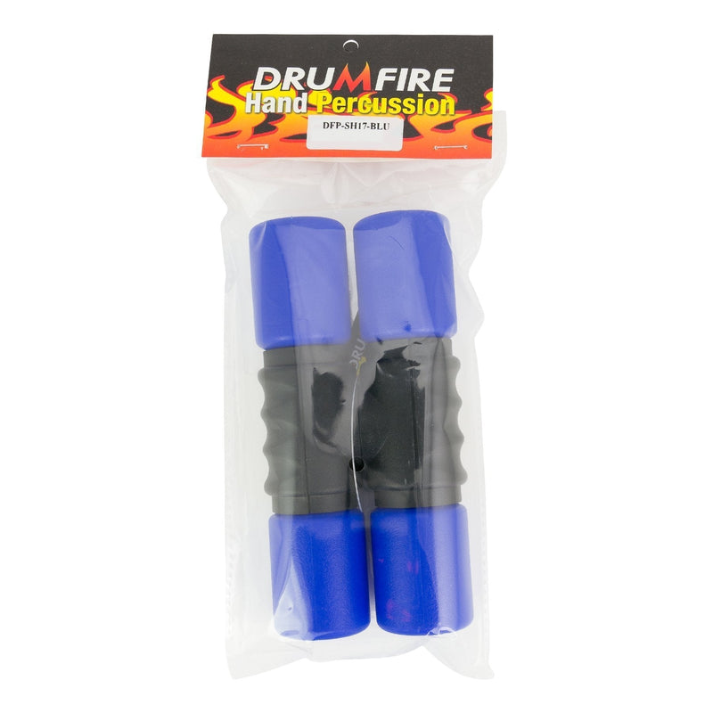 -Drumfire ABS Double Shaker (Blue)-Living Music