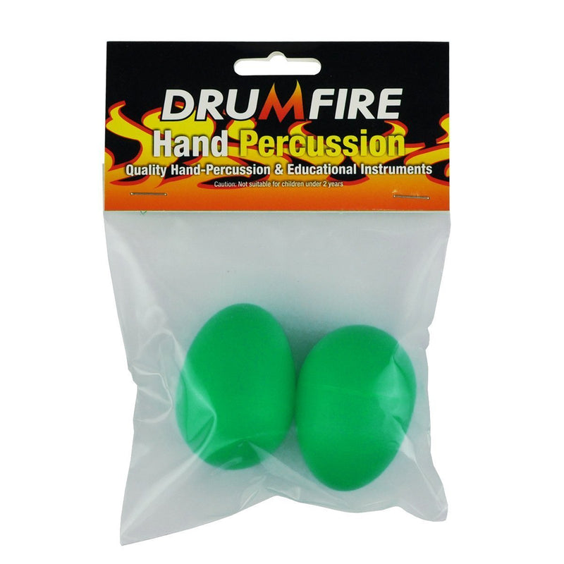-Drumfire Egg Shaker Pair (Green)-Living Music