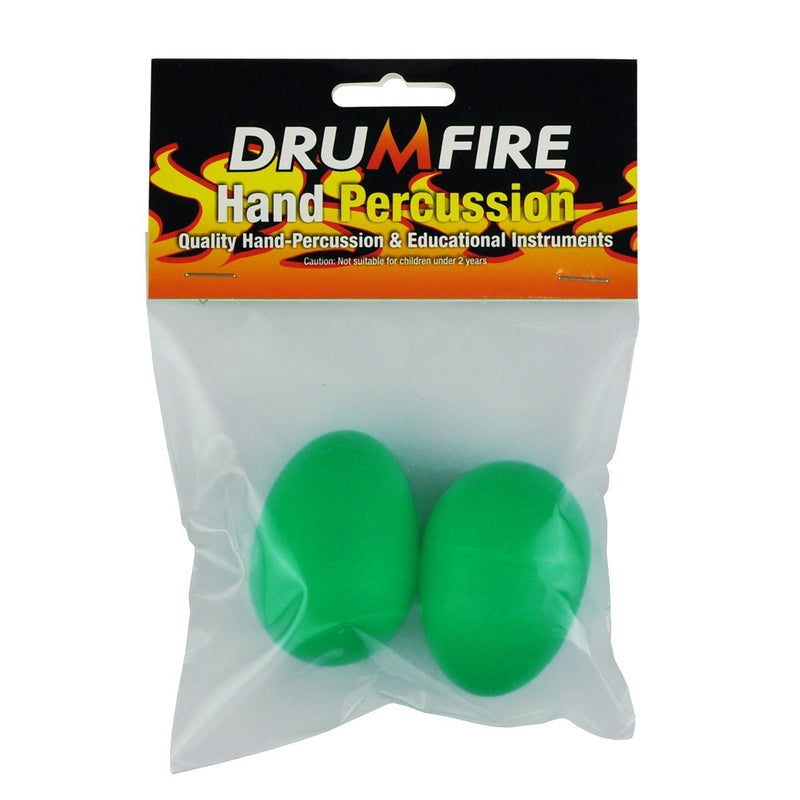 DFP-ESK-GRS-Drumfire Egg Shaker Pair (Green)-Living Music