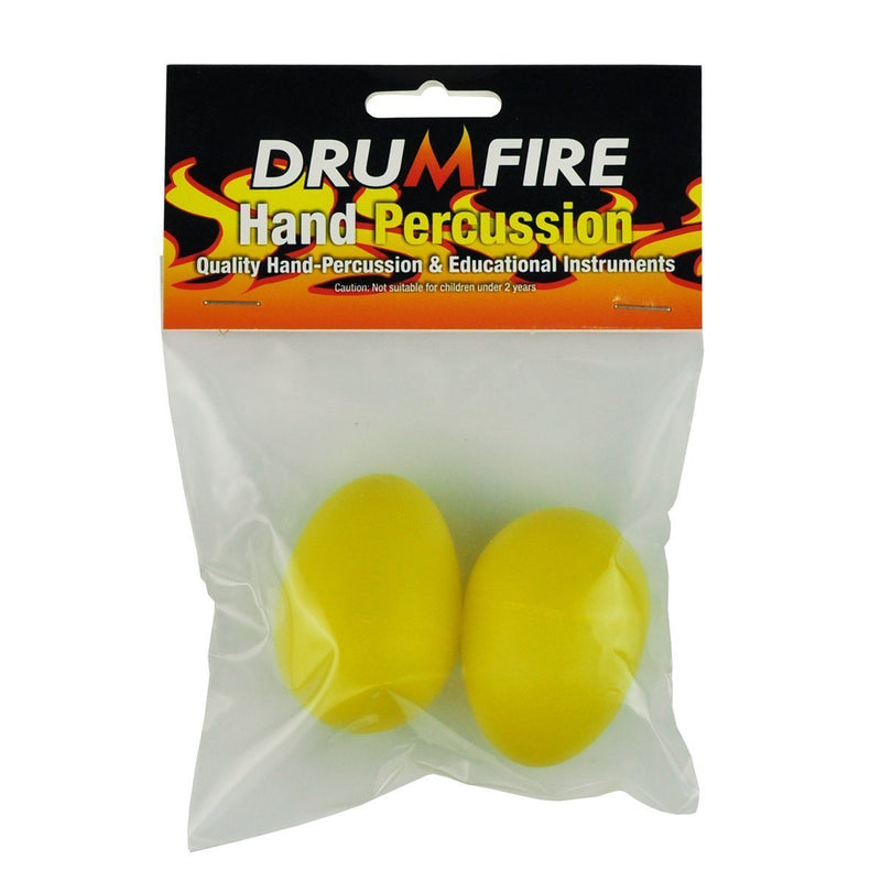 DFP-ESK-YEL-Drumfire Egg Shaker Pair (Yellow)-Living Music