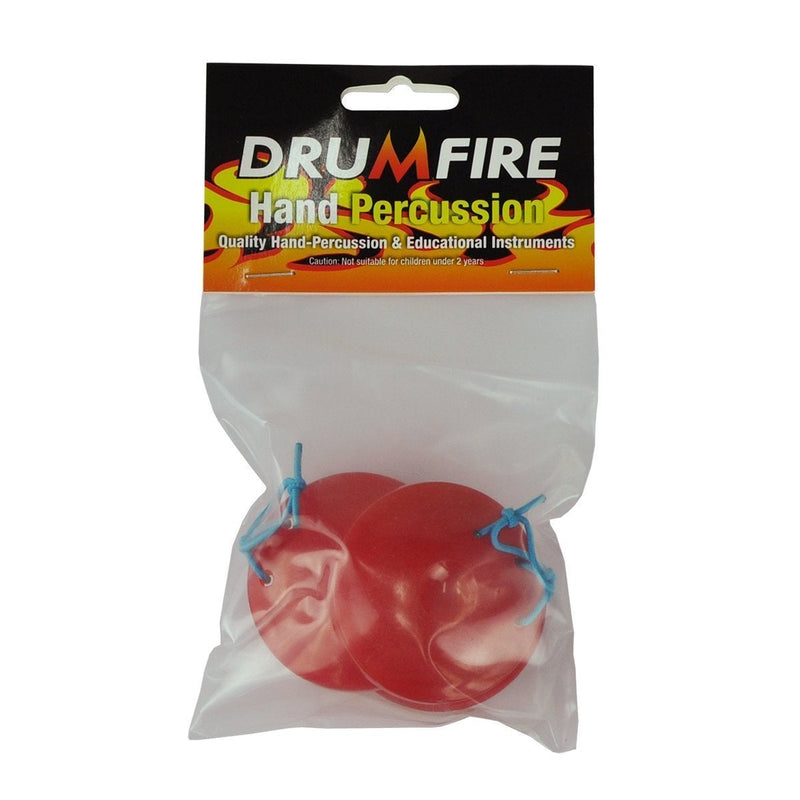 DFP-PFC2-RED-Drumfire Finger Castanets Plastic (Red)-Living Music