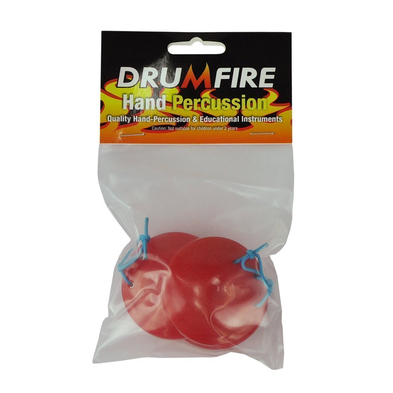 -Drumfire Finger Castanets Plastic (Red/Blue)-Living Music