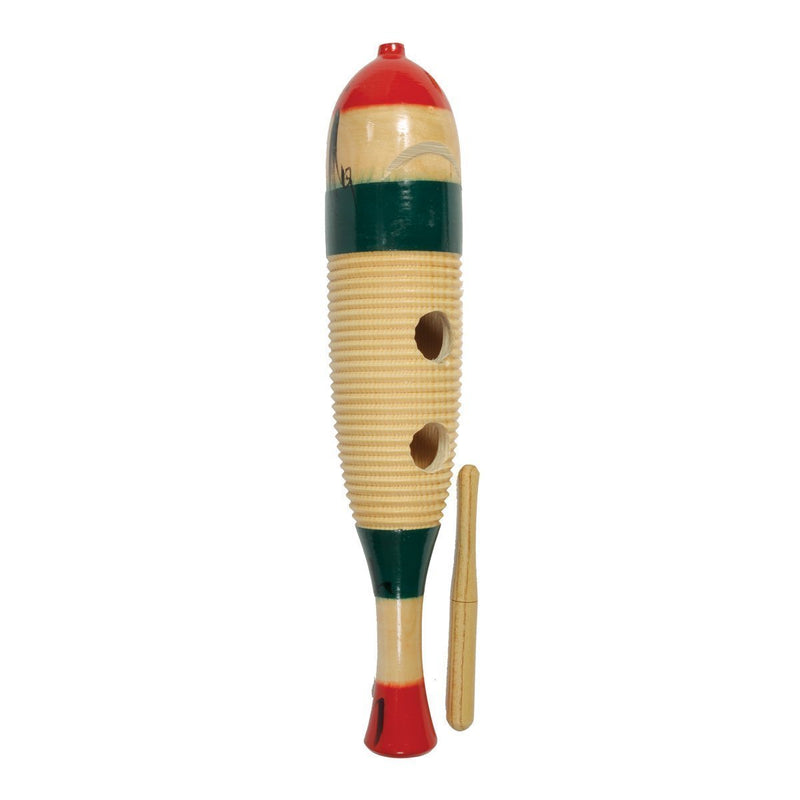 -Drumfire Fish Style Wooden Guiro (32cm)-Living Music