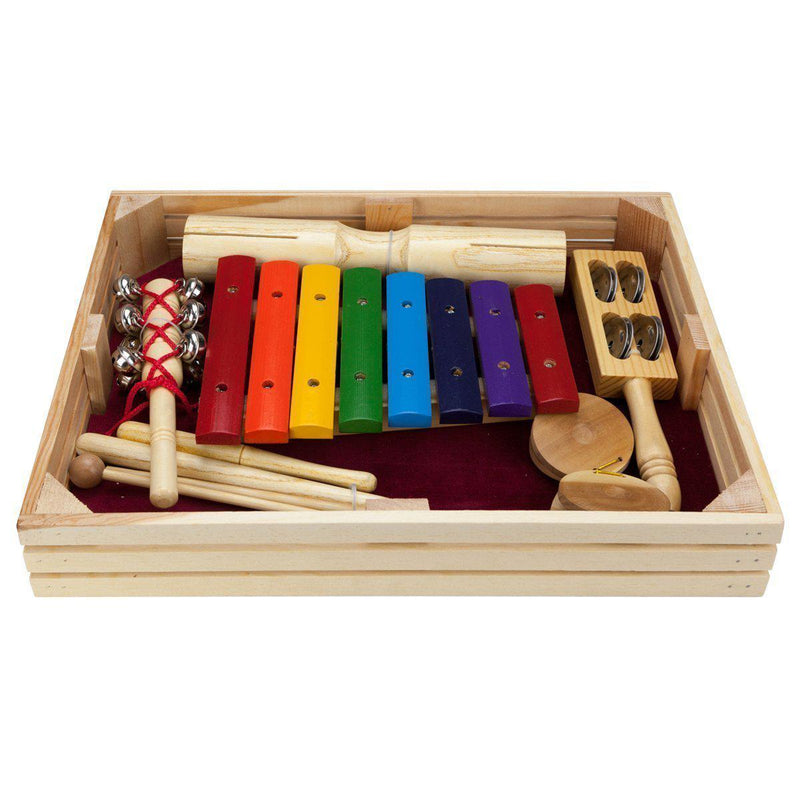 -Drumfire Hand Percussion Pack with Wooden Crate (5-Piece)-Living Music