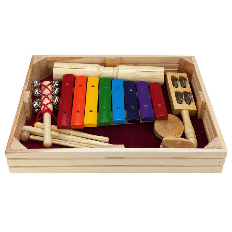 DFP-EP1-Drumfire Hand Percussion Pack with Wooden Crate (5-Piece)-Living Music