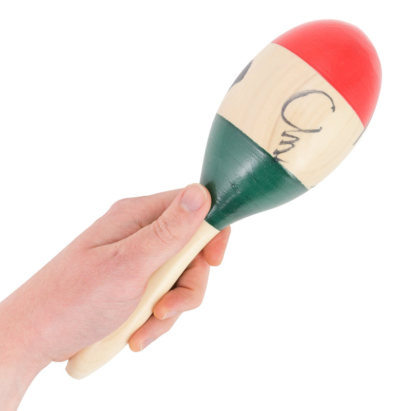 -Drumfire Wooden Maracas (Striped Pattern)-Living Music