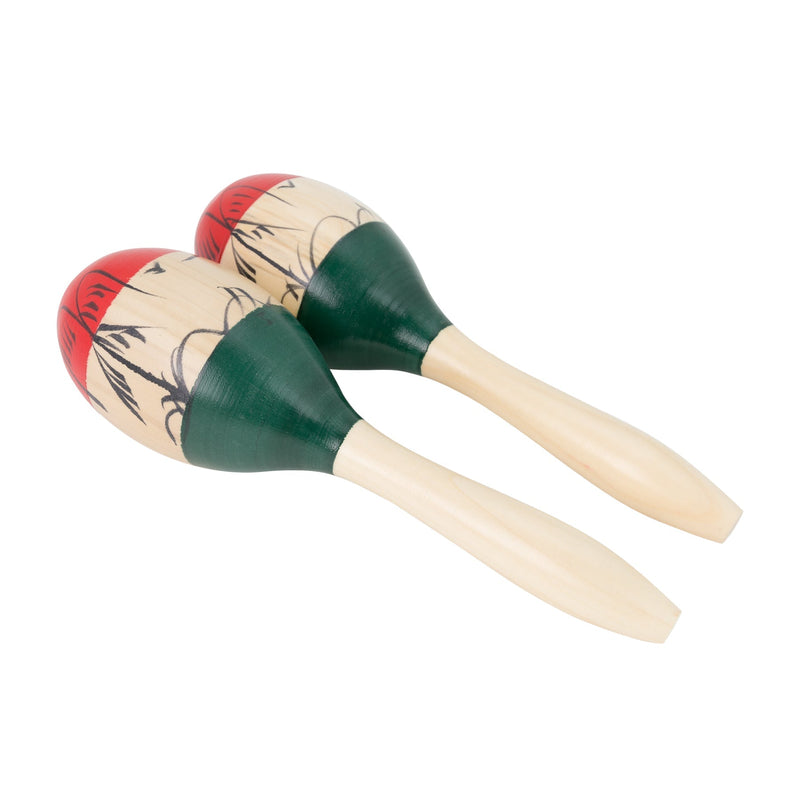 DFP-MA16-STR-Drumfire Wooden Maracas (Striped Pattern)-Living Music