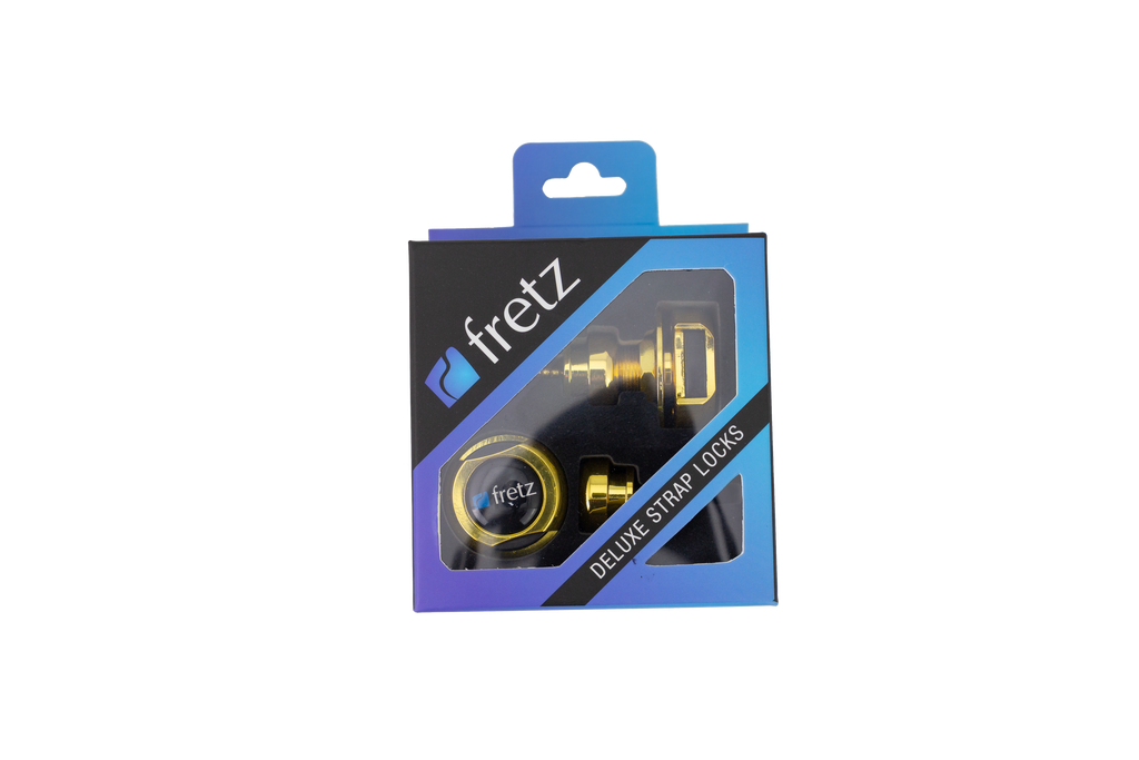 -FRETZ Deluxe Strap Locks (Gold)-Living Music