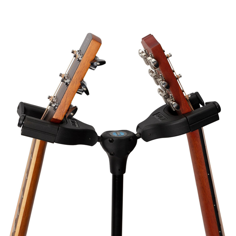-Fretz Heavy Duty Self-Locking Double Guitar Stand (Black)-Living Music