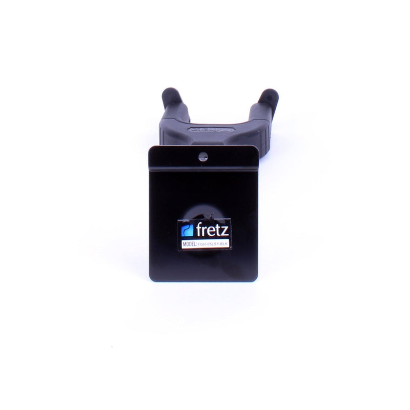 -Fretz Long Self-Securing Long Slatwall Guitar Hanger (Black)-Living Music