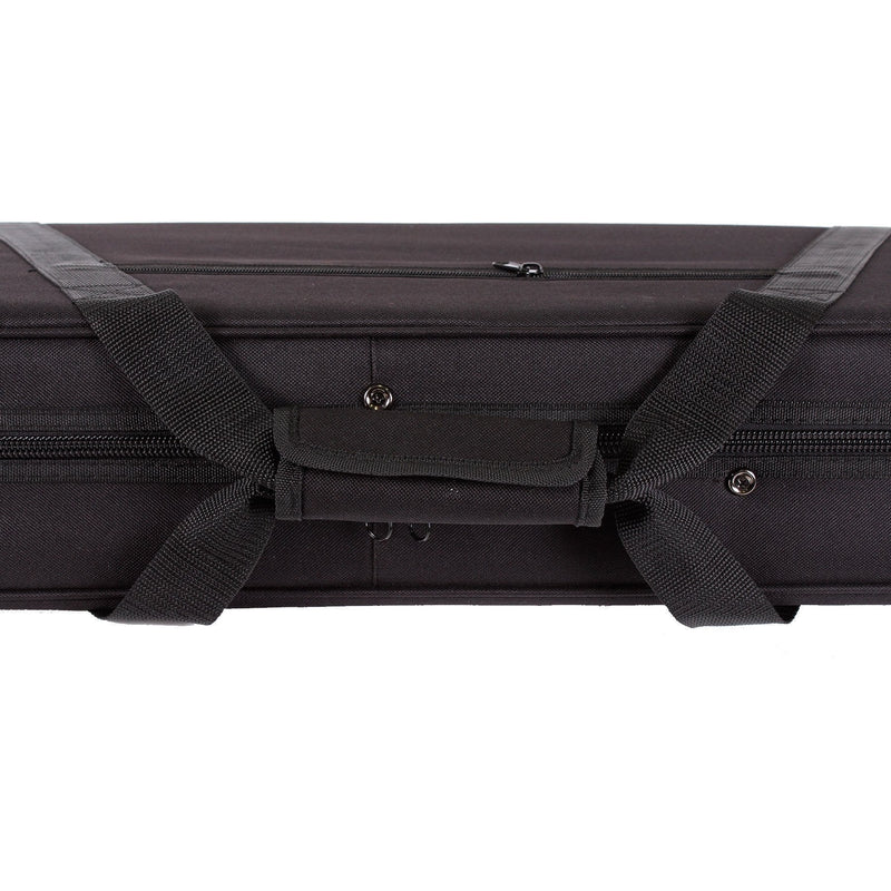 -Fretz Rectangular Electric Bass Guitar Polyfoam Case (Black)-Living Music