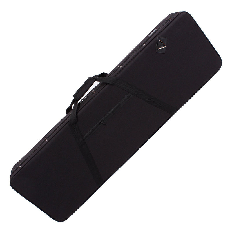 -Fretz Rectangular Electric Bass Guitar Polyfoam Case (Black)-Living Music