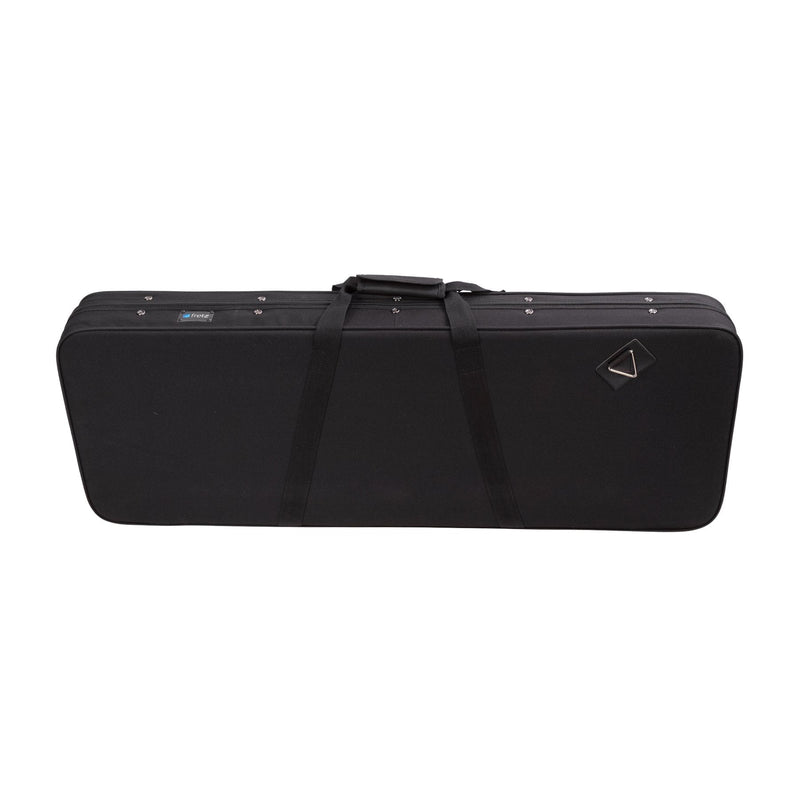 -Fretz Rectangular Electric Guitar Polyfoam Case (Black)-Living Music