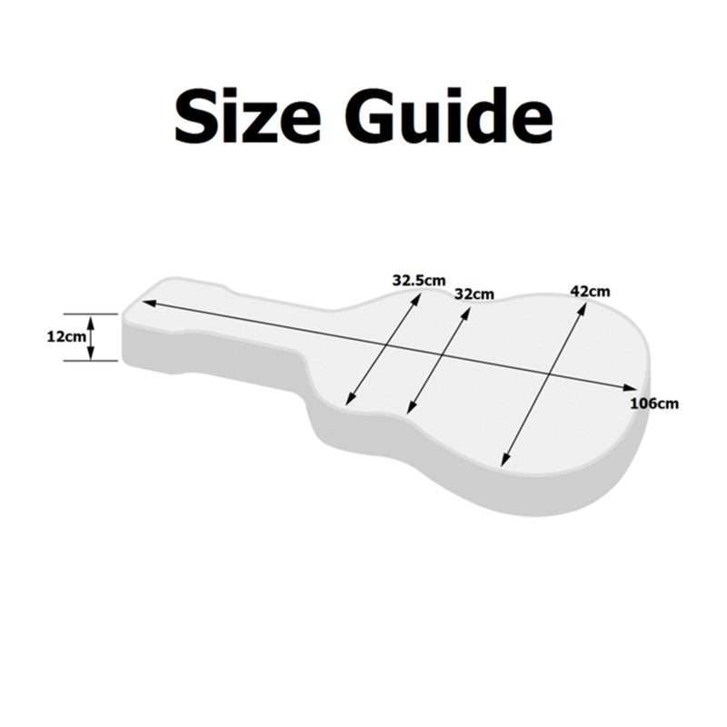 -Fretz Shaped Dreadnought Acoustic Guitar Polyfoam Case (Black)-Living Music