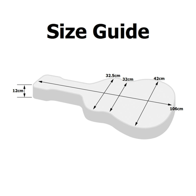 GC-A14P-BLK-Fretz Shaped Dreadnought Acoustic Guitar Polyfoam Case (Black)-Living Music