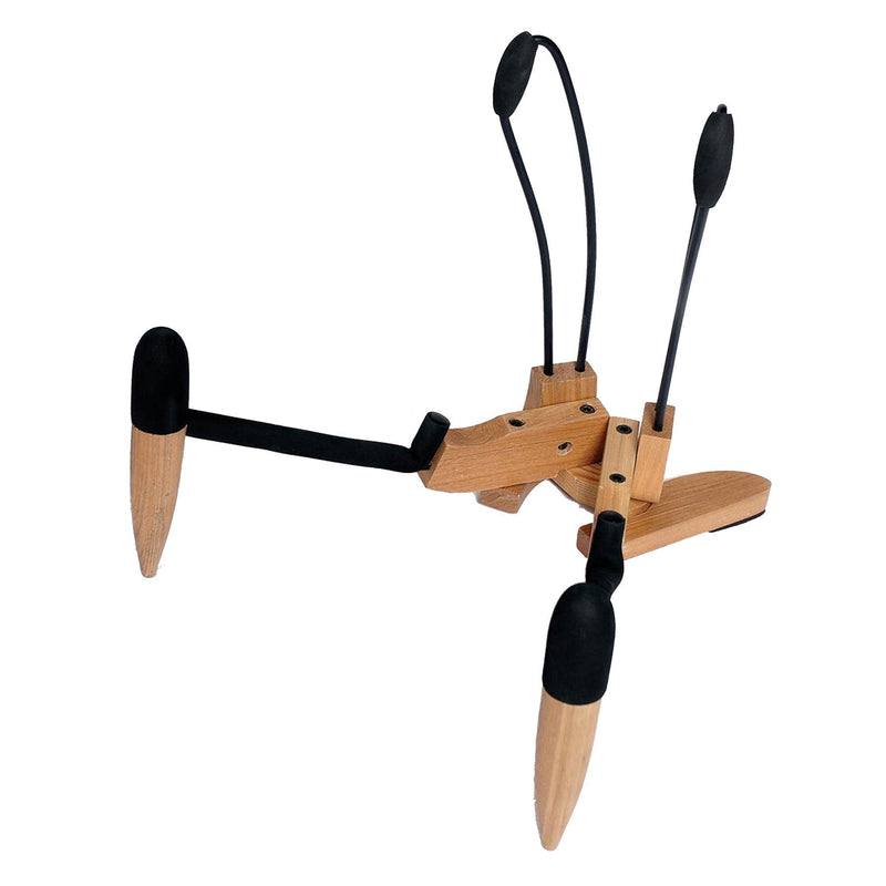 -Fretz 'Woodie 1' Wooden Folding Acoustic Guitar Stand (Natural)-Living Music