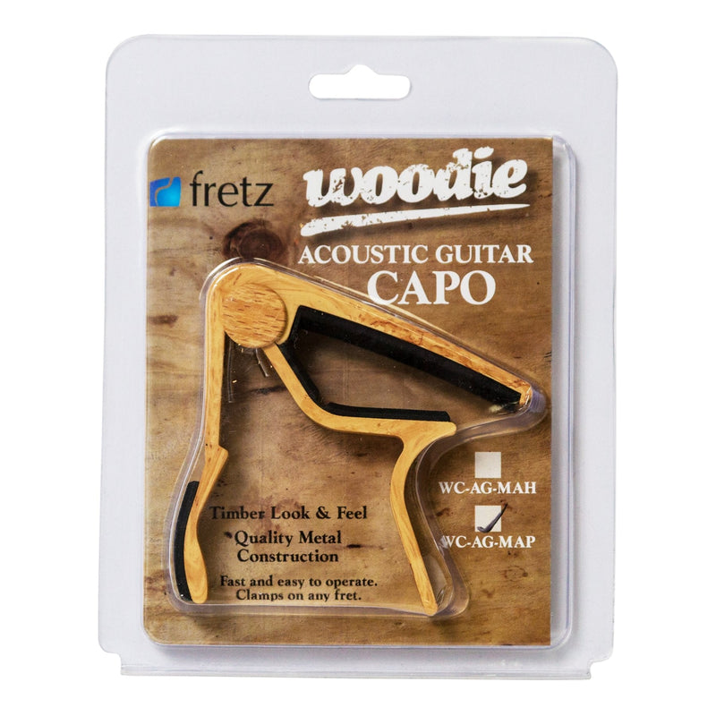 WC-AG-MAP-Fretz 'Woodie' Trigger-Style Acoustic Guitar Capo (Maple)-Living Music
