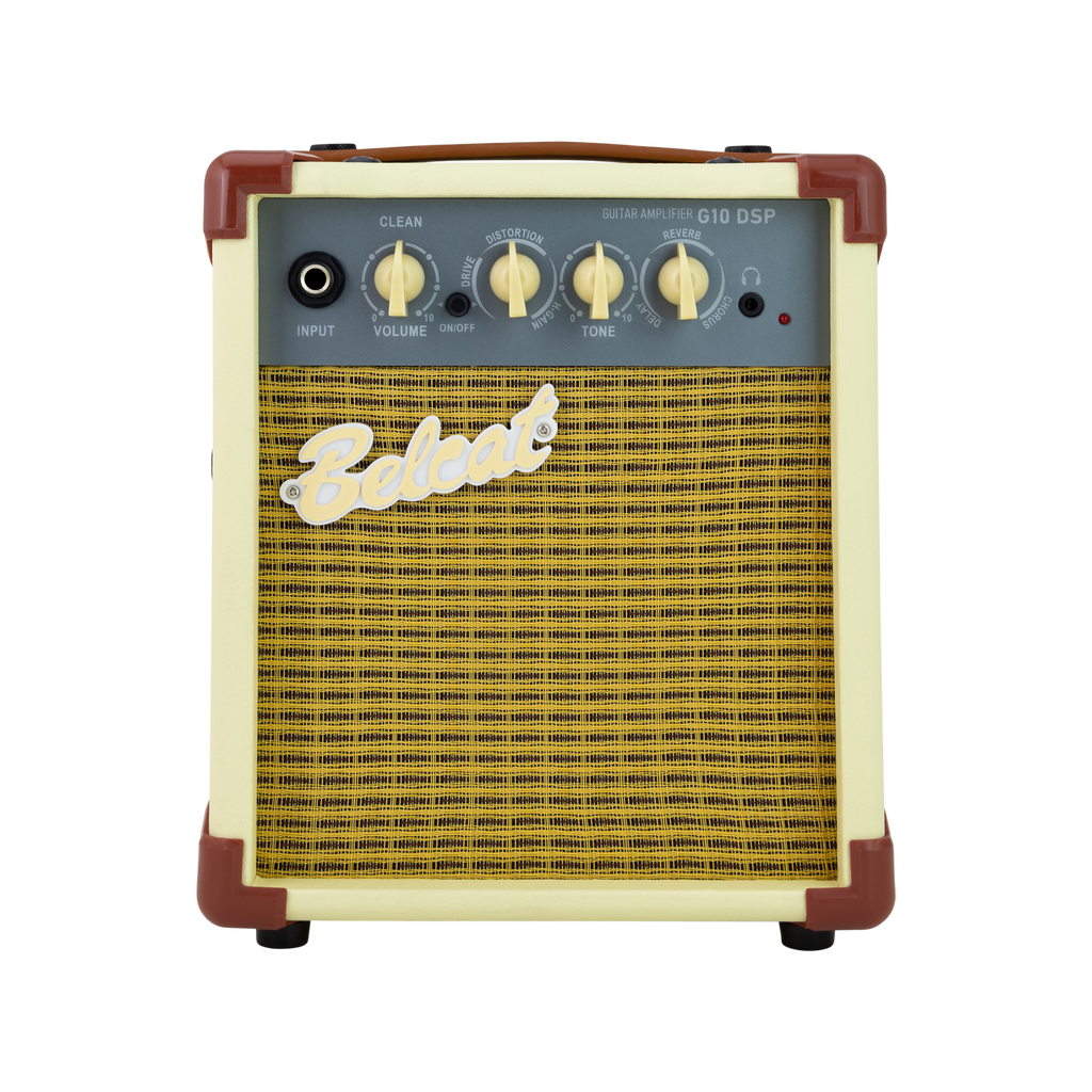 -Belcat G10 DSP Guitar Combo Amplifier with Effects (Biege)-Living Music