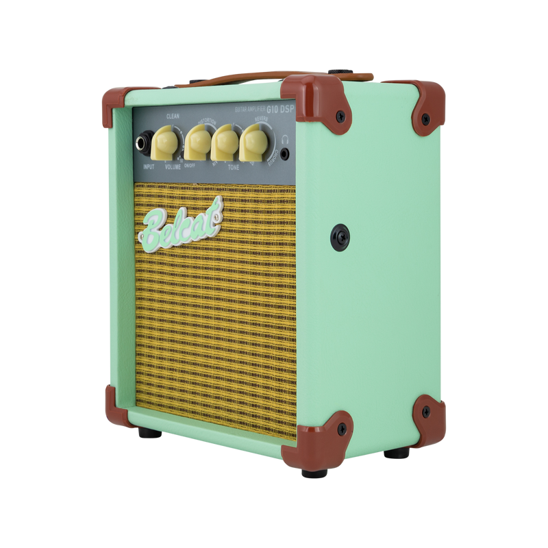 -Belcat G10 DSP Guitar Combo Amplifier with Effects (Mint Green)-Living Music