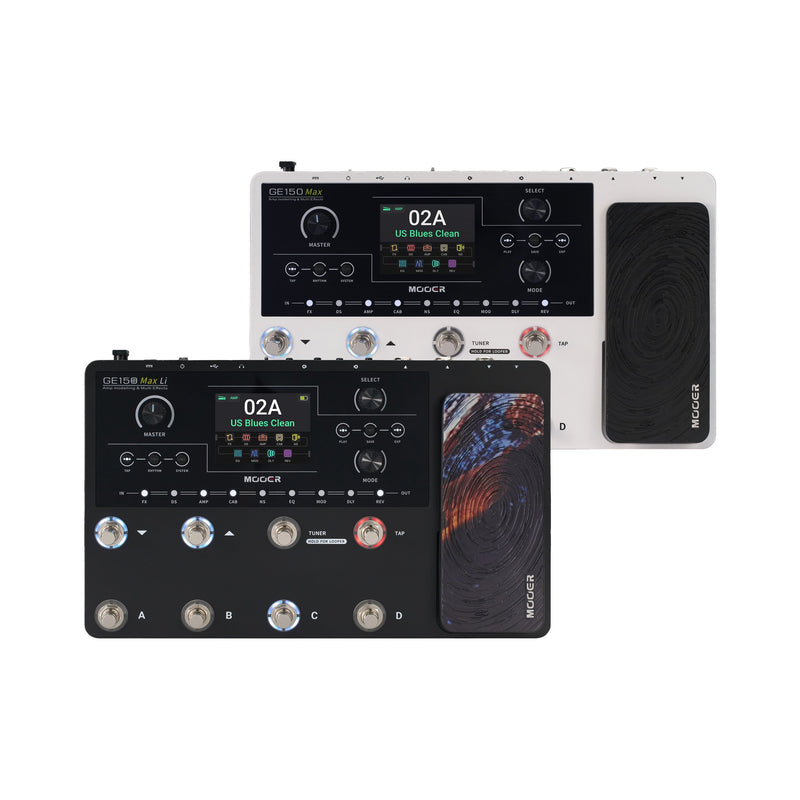 -Mooer GE-150 Max Li (Rechargable) Guitar Multi-Effects Processor (Black)-Living Music