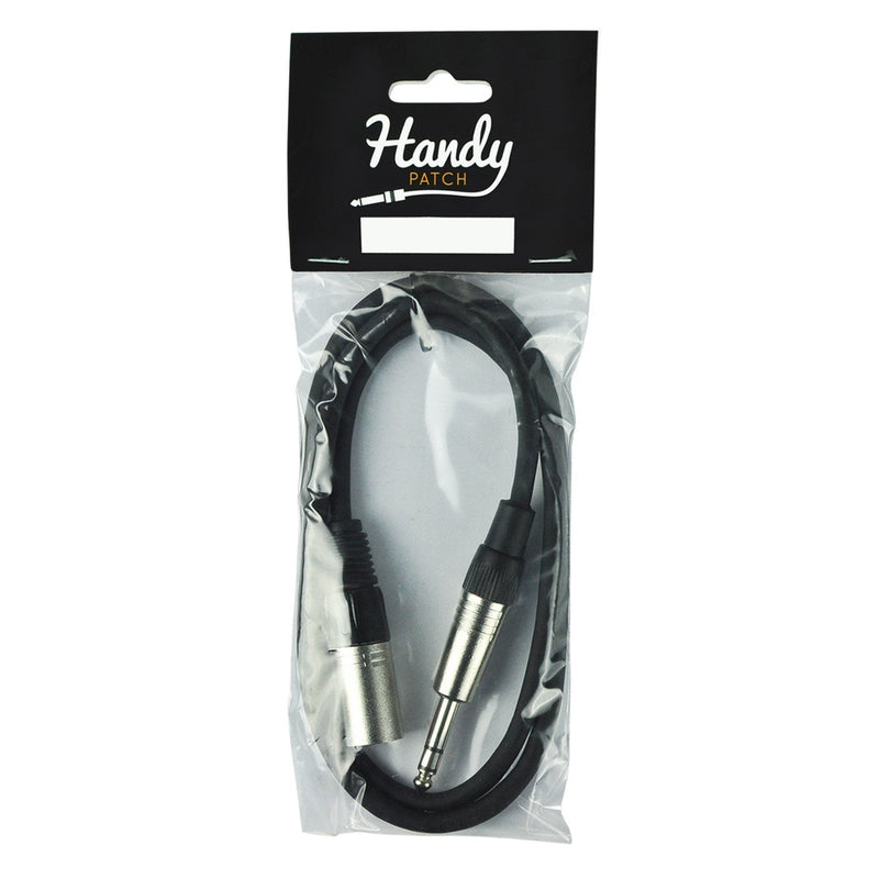 -Handy Patch Male XLR to TRS Male Phono Cable (1m)-Living Music