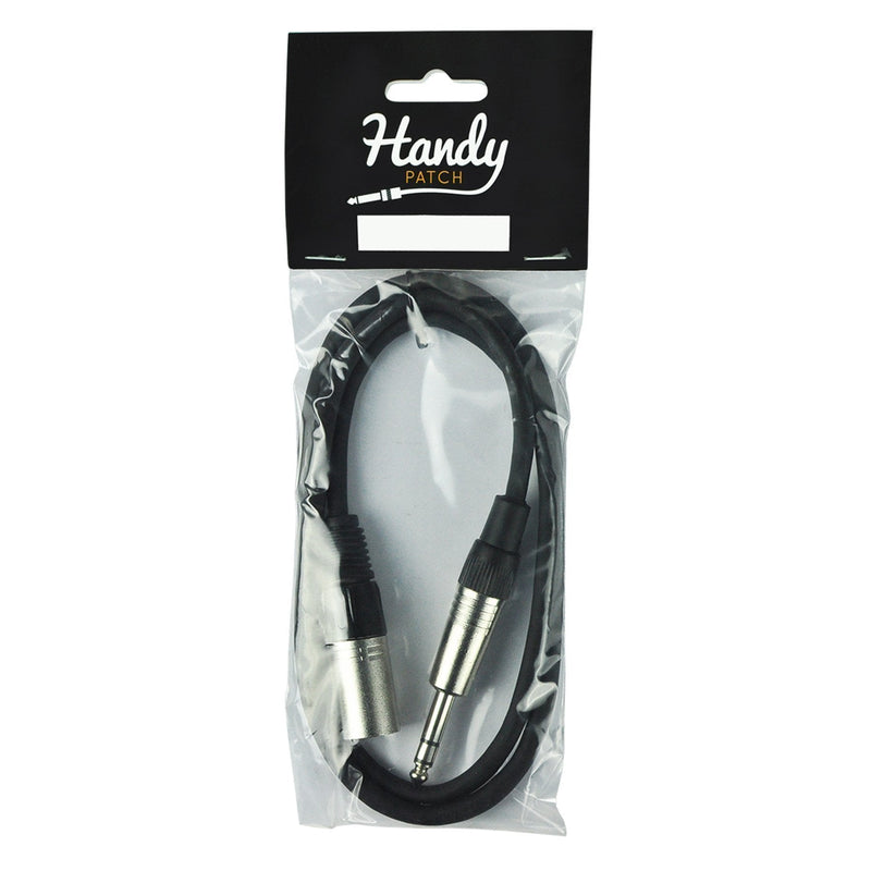 H-MX-P1MS-Handy Patch Male XLR to TRS Male Phono Cable (1m)-Living Music