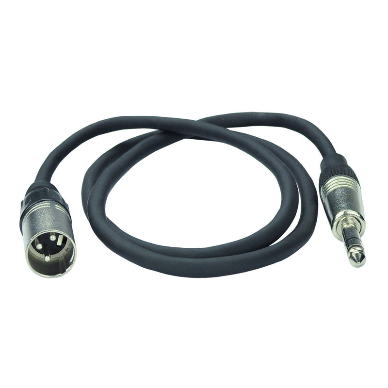 -Handy Patch Male XLR to TRS Male Phono Cable (1m)-Living Music
