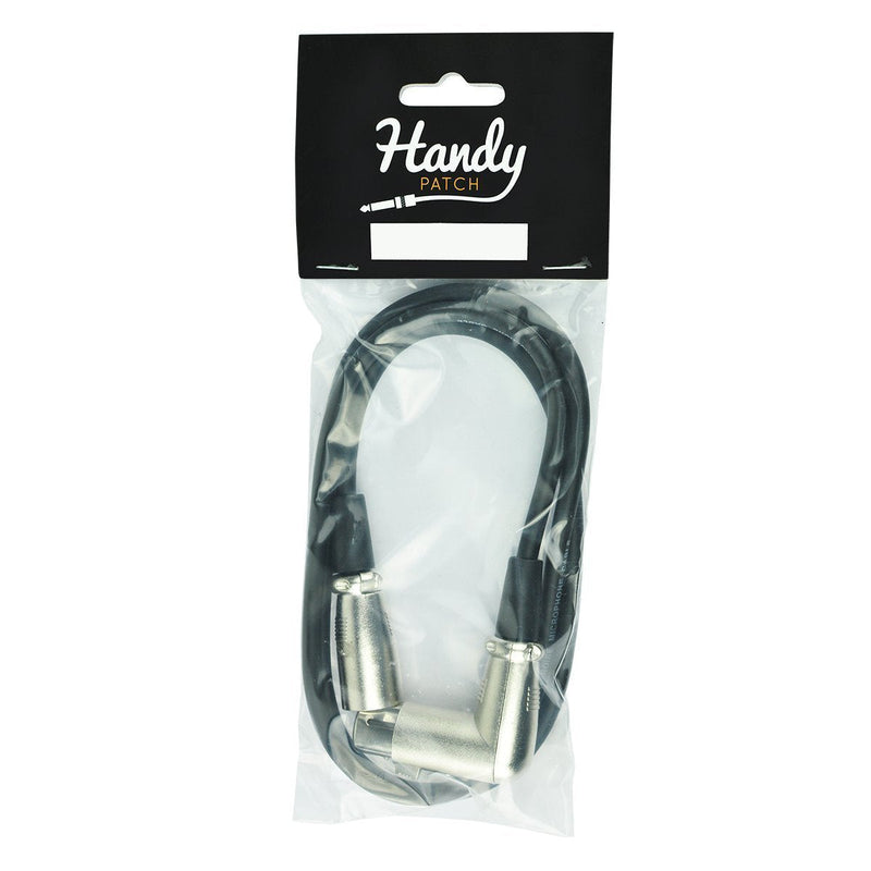 -Handy Patch Right Angled Female XLR to Male XLR Cable (1m)-Living Music