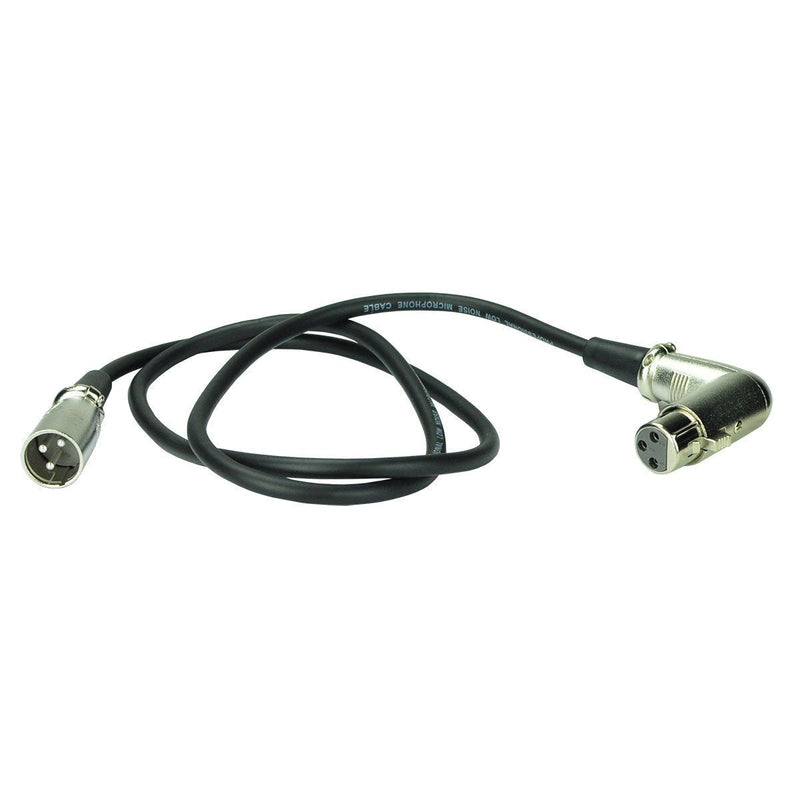 -Handy Patch Right Angled Female XLR to Male XLR Cable (1m)-Living Music