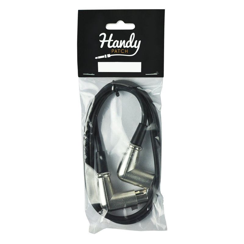 -Handy Patch Right Angled Male XLR to Angled Female XLR Cable (1m)-Living Music