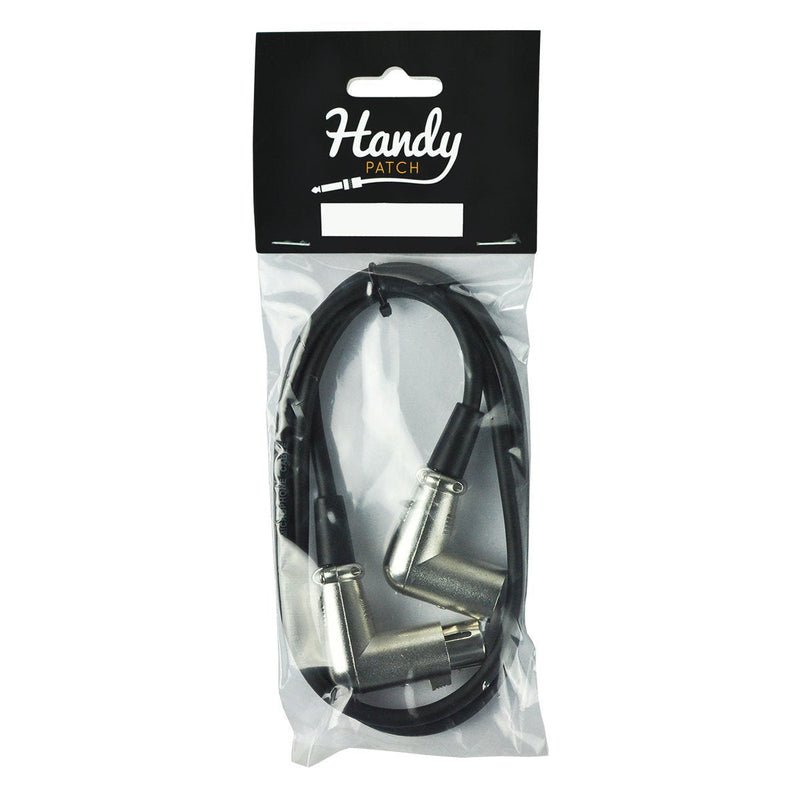 H-AMX-AFX1-Handy Patch Right Angled Male XLR to Angled Female XLR Cable (1m)-Living Music