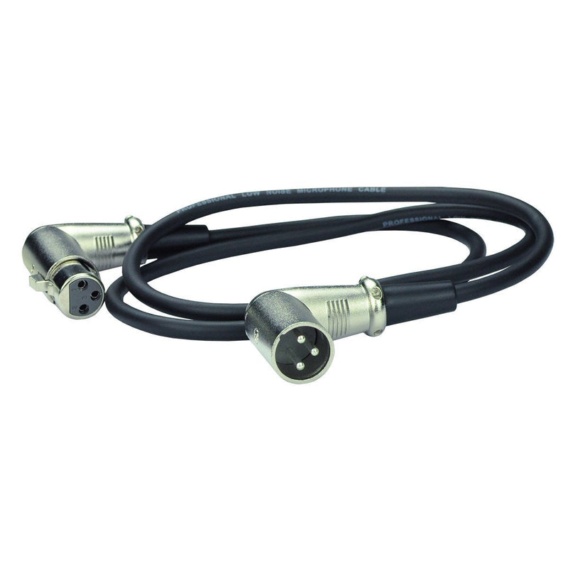 -Handy Patch Right Angled Male XLR to Angled Female XLR Cable (1m)-Living Music