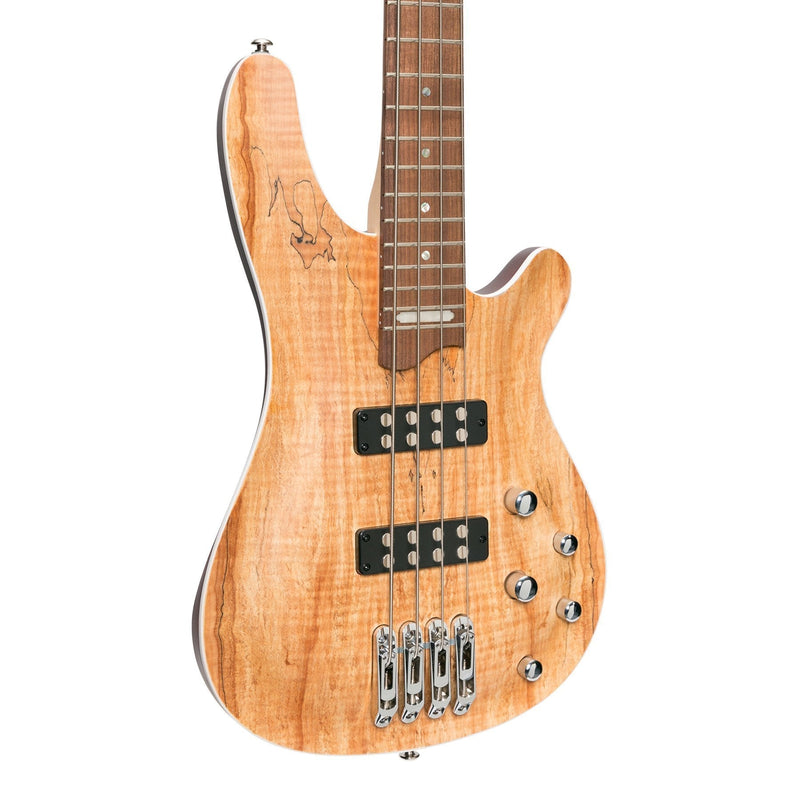 -J&D Luthiers '20 Series' 4-String Contemporary Active Electric Bass Guitar (Natural Satin)-Living Music