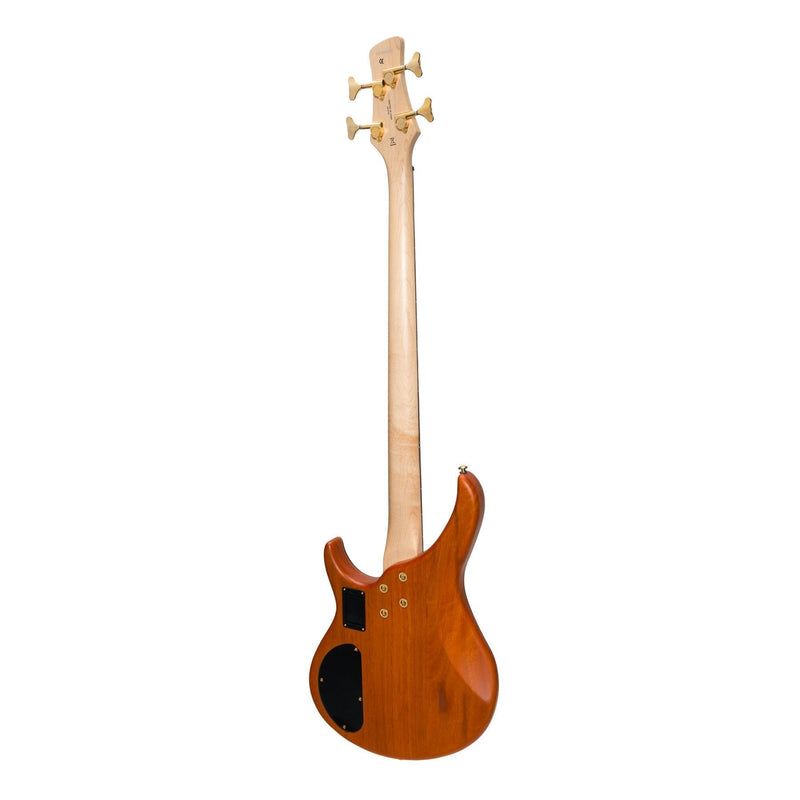 -J&D Luthiers '21 Series' 4-String Contemporary Active Electric Bass Guitar (Natural Satin)-Living Music