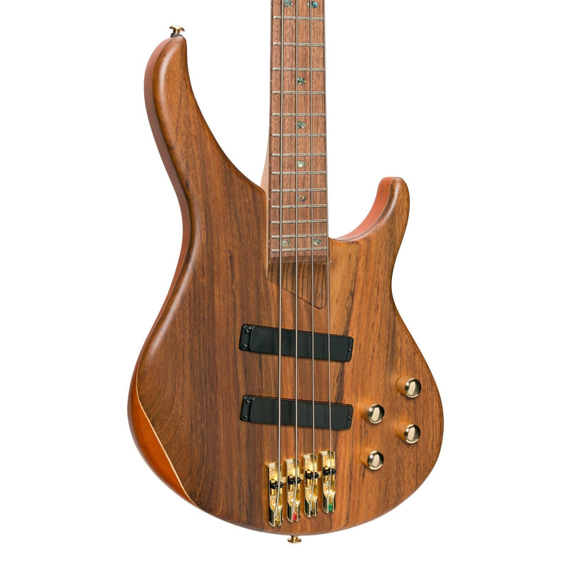 -J&D Luthiers '21 Series' 4-String Contemporary Active Electric Bass Guitar (Natural Satin)-Living Music