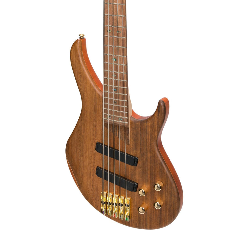 -J&D Luthiers '21 Series' 5-String Contemporary Active Electric Bass Guitar (Natural Satin)-Living Music