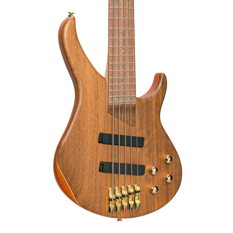 -J&D Luthiers '21 Series' 5-String Contemporary Active Electric Bass Guitar (Natural Satin)-Living Music