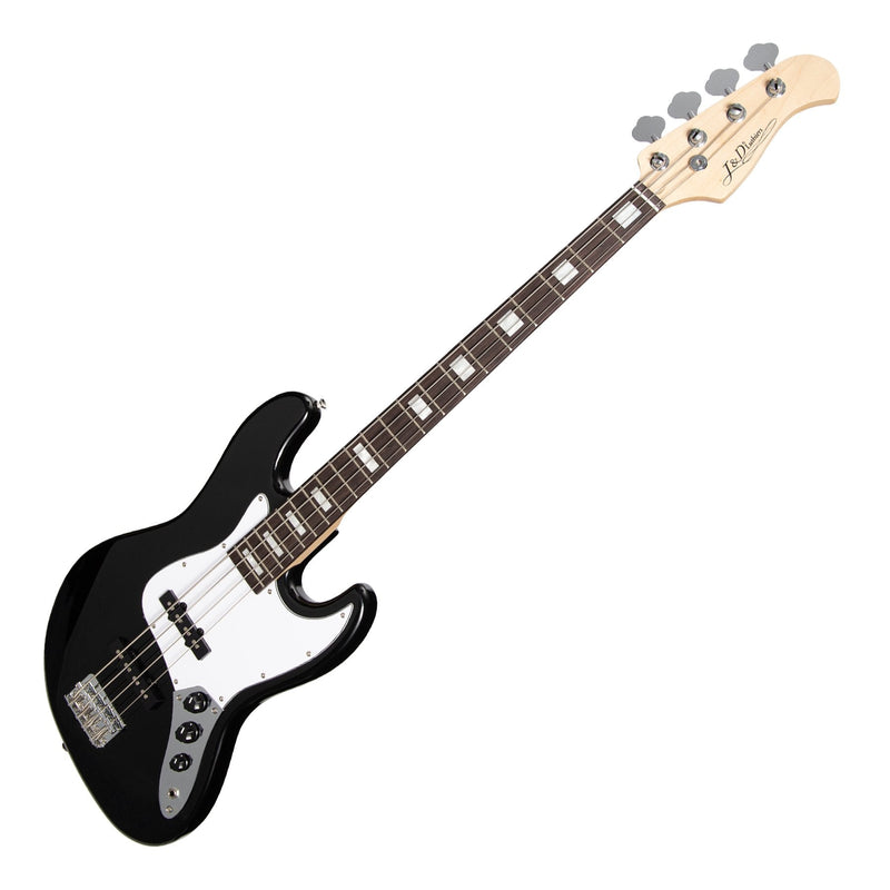 JD-JB-BLK-J&D Luthiers 4-String JB-Style Electric Bass Guitar (Black)-Living Music