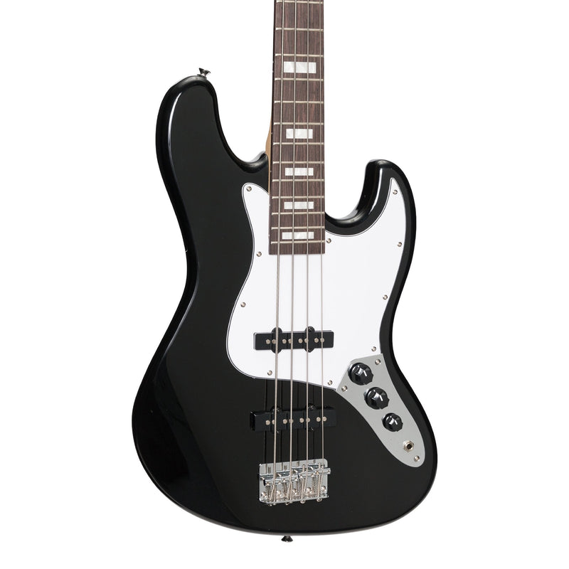 JD-JB-BLK-J&D Luthiers 4-String JB-Style Electric Bass Guitar (Black)-Living Music