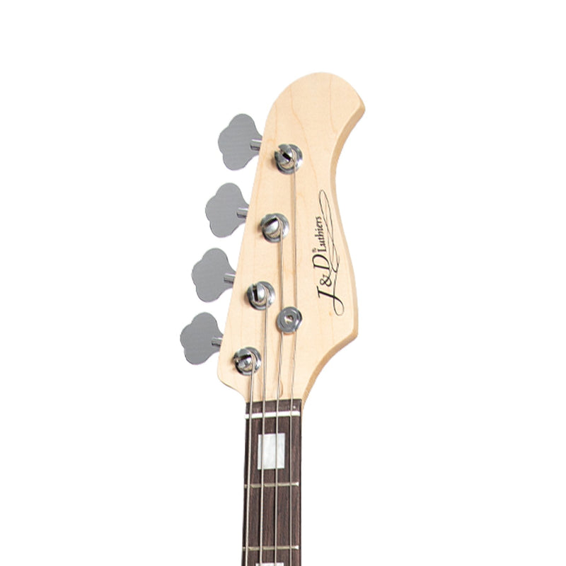 -J&D Luthiers 4-String JB-Style Electric Bass Guitar (Black)-Living Music