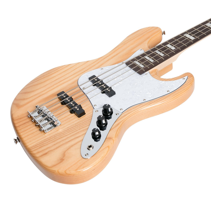 JD-JB-NGL-J&D Luthiers 4-String JB-Style Electric Bass Guitar (Natural Gloss)-Living Music