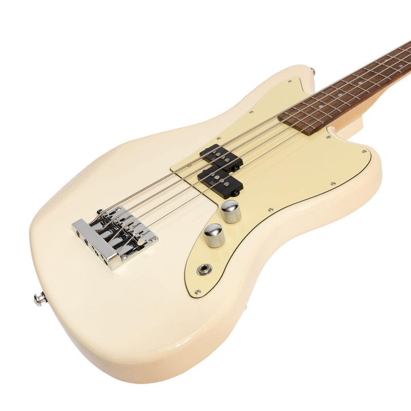-J&D Luthiers 4-String JM-Style Electric Bass Guitar (Cream)-Living Music