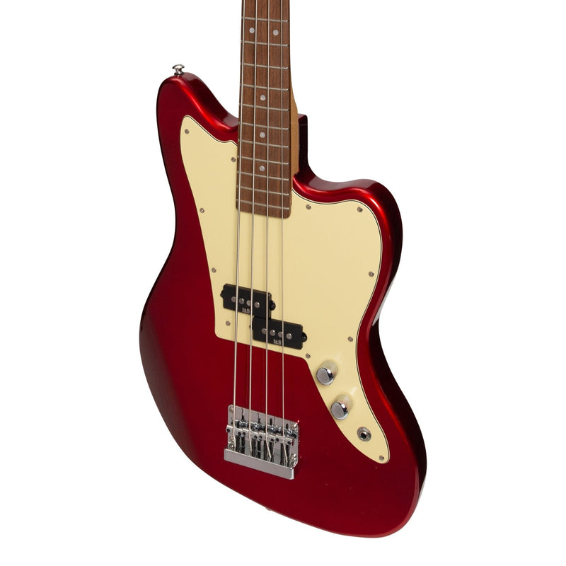 JD-JMB-CRMSN-J&D Luthiers 4-String JM-Style Electric Bass Guitar (Crimson)-Living Music
