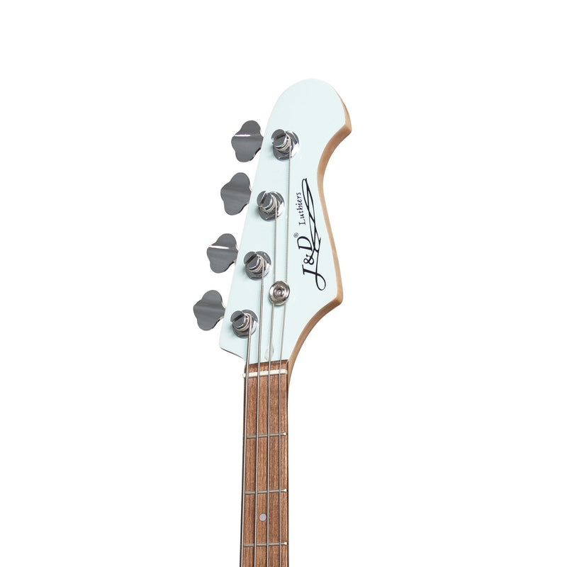 -J&D Luthiers 4-String JM-Style Electric Bass Guitar (Light Blue)-Living Music
