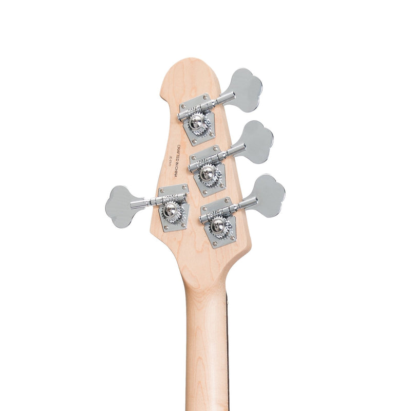 -J&D Luthiers 4-String MM-Style Electric Bass Guitar (Metallic Blue)-Living Music